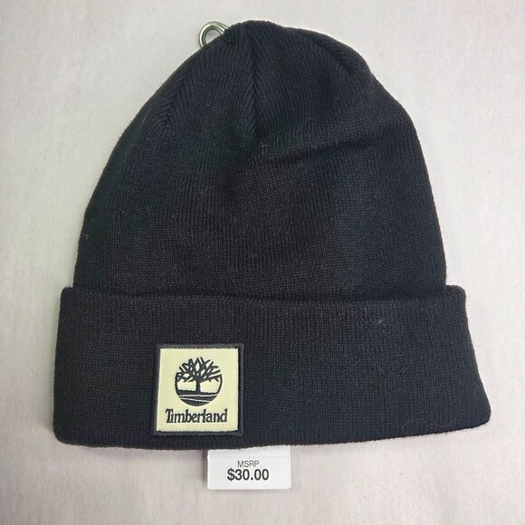 Timberland Accessories - NWT Timberland Women's Classic Tonal Patch Cuffed Beanie - Black
